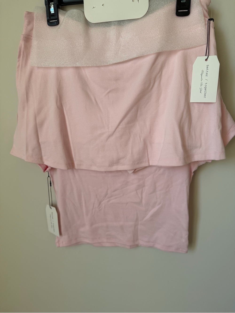 Baby Pink cotton short sleeve Crop top, mini skort and headband matching set - Picture 4 of 6